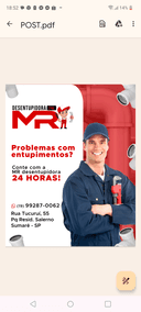 Logo de MR desentupidora 