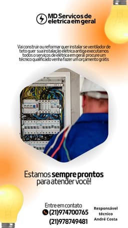 Logo de MD Serviços de elétrica em geral 